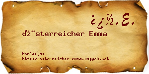 Österreicher Emma névjegykártya