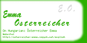 emma osterreicher business card