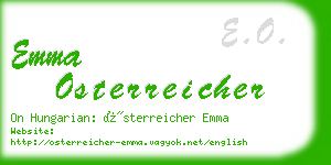 emma osterreicher business card